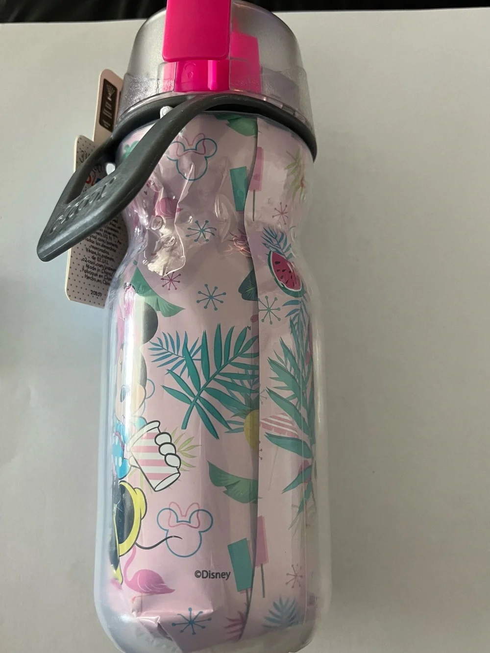 Disney Minnie Mouse Pink Kids Squeezable Water Bottle w/ Mist trigger